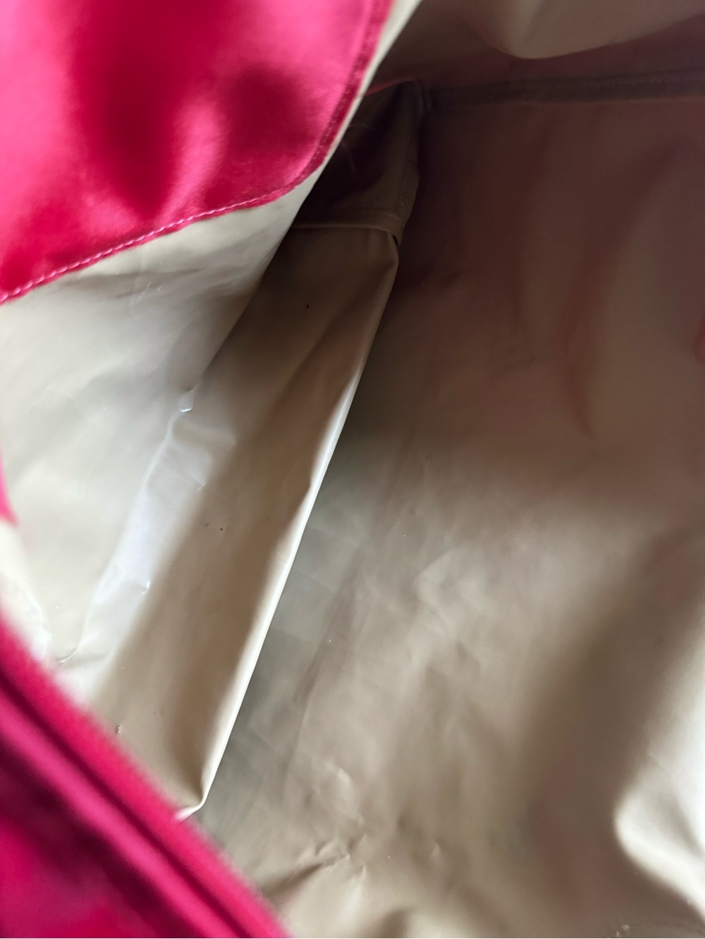 Longchamp Red Le Pliage Shopping Modele Depose Tote Bag - Picture 12 of 13